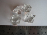 Dice : 4die jumbo clear translucent