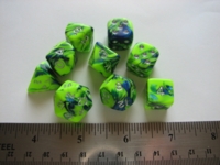 Dice : 7die CC bluegreen marble