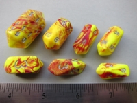 Dice : 7die CC crystal toxic red yellow