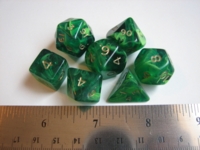 Dice : 7die CC dragon bones green