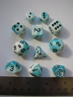 Dice : 7die CHX gemini aqua white