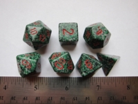 Dice : 7die CHX speckled green red