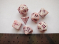 Dice : 7die CHX speckled pink