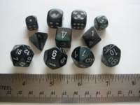 Dice : 7die Chessex borealis black