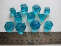 Dice : 7die Chessex borealis lt blue