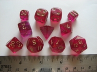 Dice : 7die Chessex borealis magenta