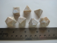 Dice : 7die Chessex marbleivory unpolished