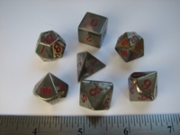 Dice : 7die DS 16mm fools gold