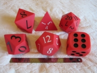 Dice : 7die EAI jumbo vinyl red