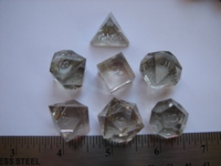 Dice : 7die GSc precision translucent clear