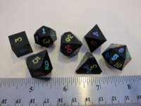 Dice : 7die GSci precision black rainbow