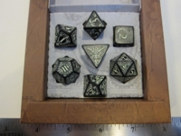 Dice : 7die QW Steampunk black GID