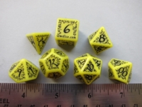 Dice : 7die QW elven bright yellow