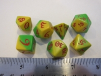 Dice : 7die QW elven candy greenyellow