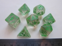 Dice : 7die QW elven clear green