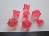 Dice : 7die QW elven clear pink