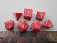 Dice : 7die QW elven red silver