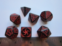 Dice : 7die QW tribal black red