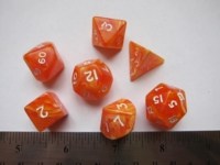 Dice : 7die TheDiceShop marble orange