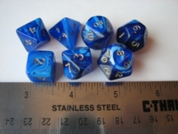 Dice : 7die blue dragon bones