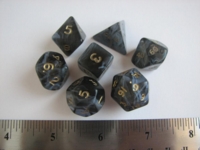 Dice : 7die dragon bones black