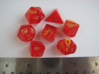 Dice : 7die dragonbones red