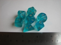 Dice : 7die fire opal aqua