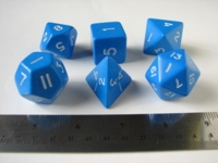 Dice : 7die giant opaque blule