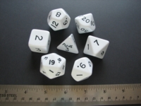 Dice : 7die jumbo white