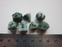 Dice : 7die miniDS green jade