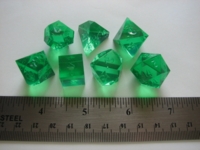 Dice : 7die precision green translucent