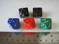 Dice : d10 Chessex pipped misc