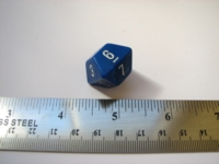 Dice : d10 flat top blue