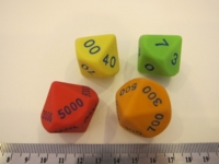 Dice : d10 jumbo rubber place value