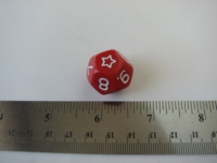 Dice : d12 CHX opaque red star