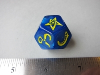 Dice : d12 SJ Cthulhu blue yellow