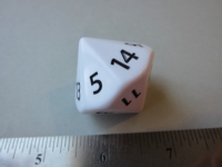 Dice : d14 Koplow white black