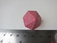 Dice : d14 game Put Take pink