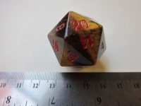 Dice : d20 35mm CC tiger eye