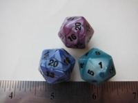 Dice : d20 Koplow countdown marbled