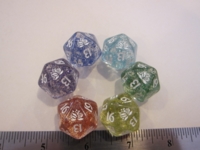 Dice : d20 MTG copy Lotus glitter multi