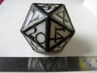 Dice : d20 large stained glass
