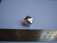 Dice : d20 sterling silver