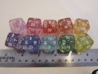 Dice : d24 glitter rainbow