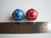 Dice : d30 Armory blue red