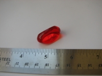 Dice : d3 translucent red