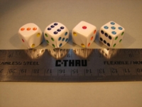 Dice : d616mmmulticoloredpips