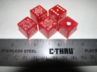 Dice : d616mmpokerredtranslucent