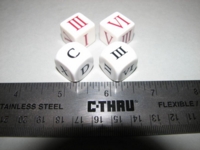 Dice : d616mmromannumerals