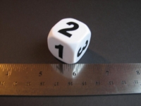 Dice : d61inchnumerals